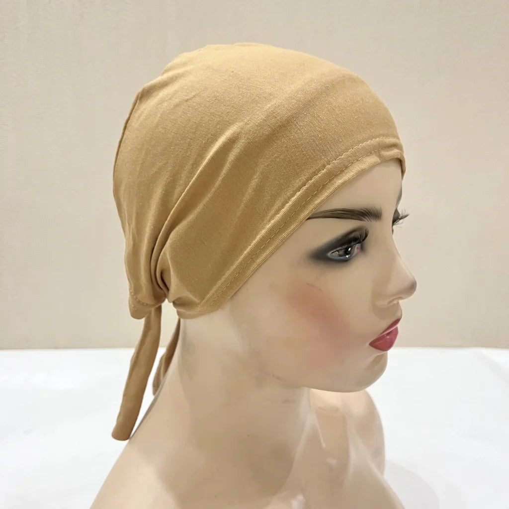 Cotton Tie Back Muslim Turban - Inner Hijab